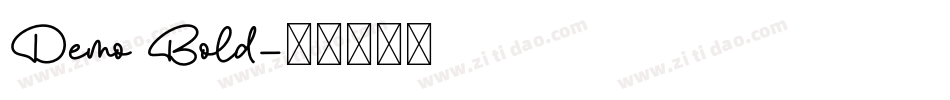 Demo Bold字体转换